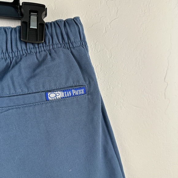 Vintage NOS OCEAN PACIFIC OP Shorts Men’s S‎ PULL-ON SHORT Blue Elastic Waist - Picture 8 of 10
